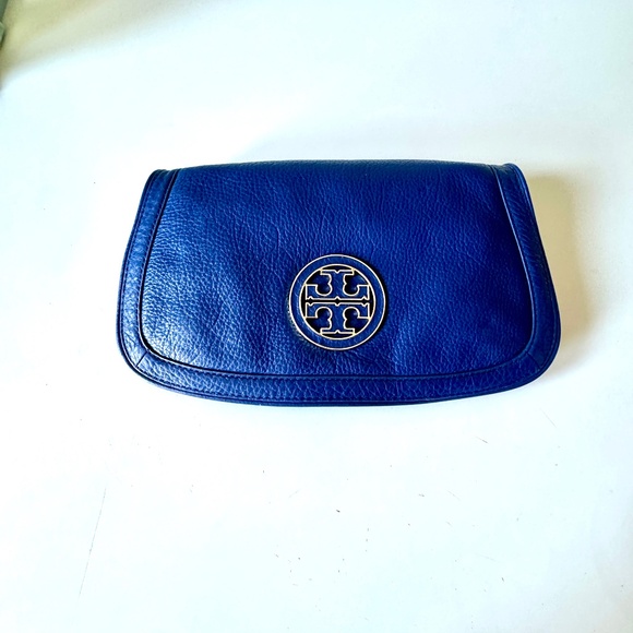 NWoT ROYAL BLUE TORY BURCH Crossbody Bag Purse, Pebbled Leather Gold Chain Strap - Picture 11 of 11
